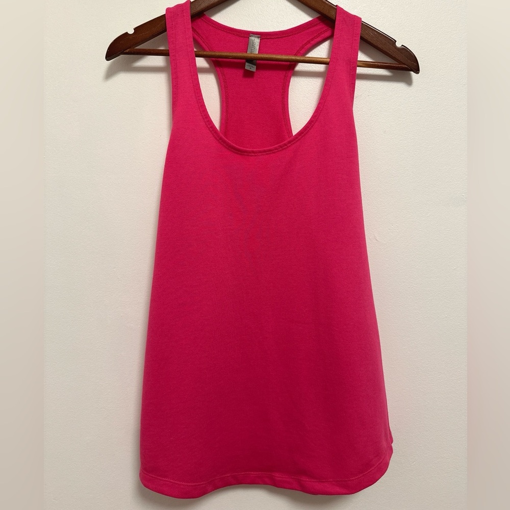 Next Level Apparel Hot Pink Tank Top SIZE M